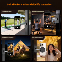 Nouveau support magnétique double face 2026 pour téléphone, rotation à 360°, support pliable pour salle de sport, voiturette de golf, réfrigérateur