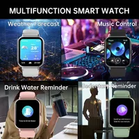 Reloj Inteligente PEJE Square P122 de Silicona y Plástico para Hombre y Mujer con Resistencia al Agua IP68, Mensajes de Texto y Llamadas, Compatible con Android/iOS