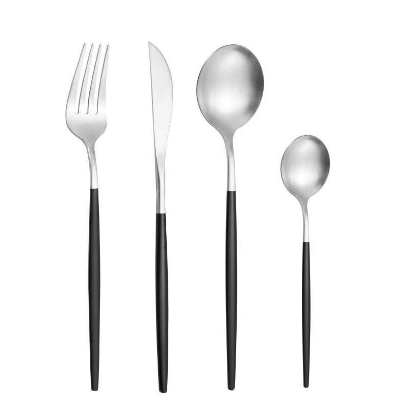 Silver + Black- 4pcs