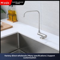 Robinet de cuisine domestique rotatif et pliable à ouverture intérieure, avec purificateur d'eau intégré, valve en céramique, eau froide uniquement, poignée unique