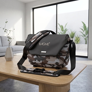 Borsa a Tracolla in Vera Pelle Impermeabile con Chiusura Magnetica, Stile Urbano Semplice, a Righe, Zaino da Ciclismo con Catene, Borsa <span class=keywords><strong>Messenger</strong></span> Multifunzionale - Product Image 3