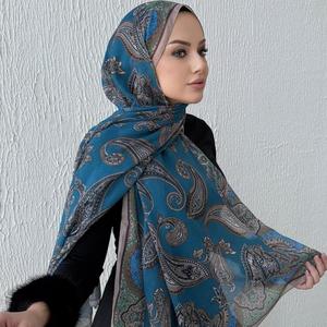 2026 Best-Selling Custom Logo Muslim Headscarf Wholesale Breathable 4-Season Graceful Modest Female Print <b>Modal</b> <b>Hijab</b> - Product Image 1