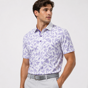 Camisa Polo Bordada para Hombre, Texturizada, de Manga Corta, con Logotipo Bordado Personalizado, Marca Privada, Fabricante OEM ODM - Product Image 2