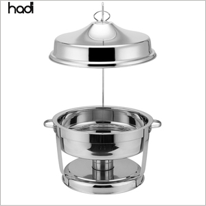 Equipo profesional de restaurante HD Gold, utensilios de servicio martillado real de acero inoxidable, cúpula colgante de lujo de 8L para hoteles - Product Image 3