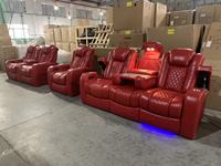 Modernes Italienisches Luxus-Ledersofa-Set mit Elektrischer Liegefunktion 3-2-1 für Wohnzimmer-Couch-Möbel