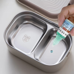 Nouvelle boîte à <span class=keywords><strong>lunch</strong></span> électrique portable de luxe en acier inoxydable 304, sans eau, à double niveau, 2 compartiments, 220V, chauffage à température constante - Product Image 5