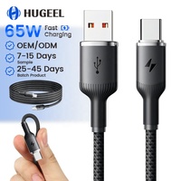 Cable Tipo C de Alta Calidad HUGEEL de 65W con Carga Rápida PD, Cable de Datos USB C de 480Mbps para Teléfono Xiaomi, Samsung, Tableta, Kit de Cargador