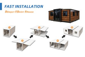 Casa Contenedor Expandible, Casa Prefabricada Plegable, Revestimiento de Pared de Piedra, Casa Móvil de Lujo, 3 Dormitorios, Instalación Rápida, Paquete Plano - Product Image 6
