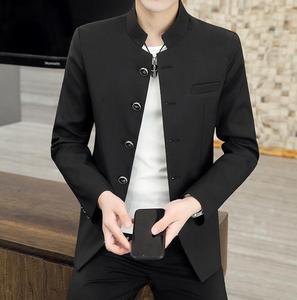 <span class=keywords><strong>Costume</strong></span> de printemps et d'automne pour hommes d'âge <span class=keywords><strong>moyen</strong></span>, affaires et loisirs, veste à col montant, haut de <span class=keywords><strong>costume</strong></span> pour hommes - Product Image 6