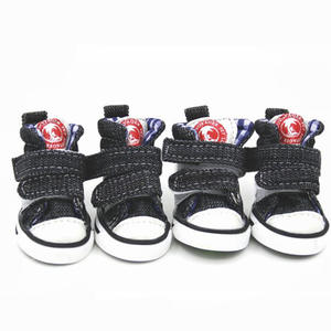 2025 prix de gros chaussures d'hiver imperméables pour chiens avec semelles antidérapantes-<span class=keywords><strong>Protection</strong></span> contre la <span class=keywords><strong>neige</strong></span>/glace pour <span class=keywords><strong>pattes</strong></span> en toile bleue denim - Product Image 3