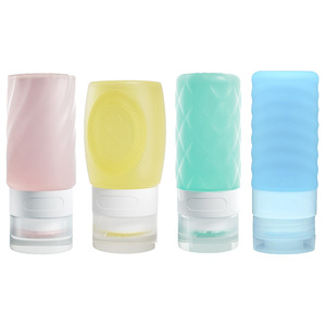 Botella dispensadora de silicona semitransparente, 90ml, gruesa, a prueba de fugas, portátil, para viajes, artículos de tocador, cuidado de la piel - Product Image 2