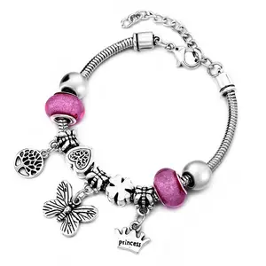2024 couronne coeur serpent chaîne charme Pan dora bijoux fins bracelets bracelets pour femmes