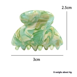 Kinling OEM Corea geométrico Simple elegante ácido acético Retro estilo chino variedad gelatina Color lindo pequeño pinzas para el cabello - Product Image 2