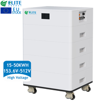 Système de stockage d'énergie domestique empilable Plug and Play haute tension 15 kWh 20 kWh 30 kWh 40 kWh avec batterie LiFePO4 100 Ah - STOCK UE