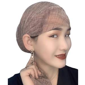 YASEEN Muslim Women's Islamic Middle Eastern Style Mesh Elastic Headband Eco-friendly Breathable All-Season Universal <b>Hat</b> - Product Image 4