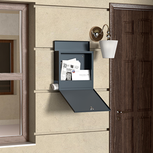 Boîte aux lettres autoportante en fer pour jardin, robuste, en métal, étanche, résistante à la rouille, avec <span class=keywords><strong>plaque</strong></span> nominative - Product Image 1