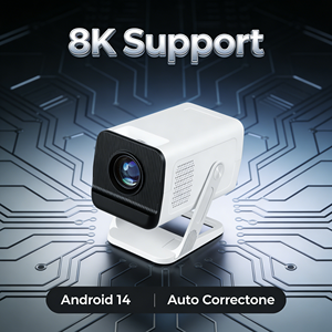 Mini Proyector LCD 720P |   Soporte para Sistema Operativo Android 14 y 1080P |   150 lúmenes ANSI |   Tiro corto |   Cine en Casa con Descarga de Aplicaciones Habilitada - Product Image 1