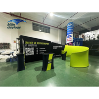 Table de présentation pliable portable en aluminium Milinad pour salons professionnels et expositions, impression par sublimation