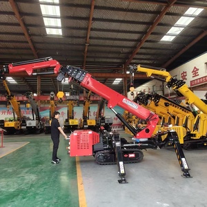 3t Spider <span class=keywords><strong>Crane</strong></span> Crawler tự hành cần cẩu điều khiển từ xa Telescopic Boom 360 độ xoay hẹp không gian nâng - Product Image 1