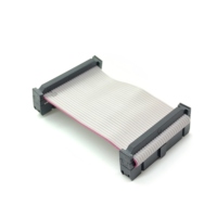 Assemblage de câble ruban plat d'extension de connecteur F/F 10 16 18 20 30 broches pour ruban de câble plat gris personnalisé pas de 2.54mm IDC