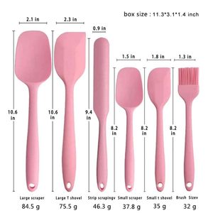 6 <b>Set</b> of Pcs Silicone Spatula Pastry Cooking Spatula Cookie Pastry Scraper Brush Silicone <b>Baking</b> <b>Set</b> - Product Image 2