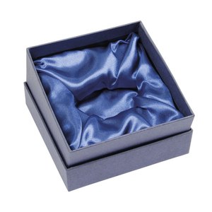 Scatola portagioie blu 12X12X5 cm con rivestimento in raso per Art 8063 - Product Image 1