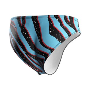 Pro <b>Men's</b> Swim Briefs with Drawstring Pool Swimwear Stretch Chlorine Resistant Custom Sublimation Printing for Training - Product Image 6