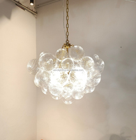 Lustre nordique personnalisé boule bulle intérieur salle à manger salon luminaires de luxe lustre en verre soufflé
