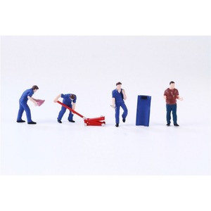 ของเล่นโมเดลพลาสติก1:64โมเดลคนงานซ่อมรถ1:64โมเดลรถเวิร์คชอปโมเดลคนงานแจ็คยิงขนาดเล็กแช่แข็ง - Product Image 5