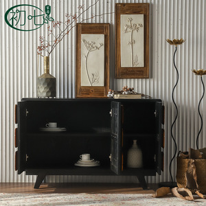 [Brand] American Retro Grid <b>Sideboard</b> H4116 Handmade Entryway <b>Storage</b> Cabinet - Product Image 3