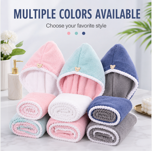 Serviette de séchage pour <span class=keywords><strong>cheveux</strong></span> en <span class=keywords><strong>microfibre</strong></span>, bonnet absorbant à séchage rapide, serviette de bain super absorbante pour femmes - Product Image 3