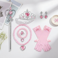 Accessoires pour robe de fille, costume de princesse, baguette magique, couronne, collier, accessoires de déguisement pour enfants, fête d'Halloween, cosplay