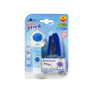 Miax Glue Stick Stapler Set 1000Pcs Mini Astronaut Design Student Office Stationery - Product Image 5