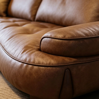 Ensemble de canapés en cuir de luxe italien pour salon, canapé droit combiné, mobilier de salon
