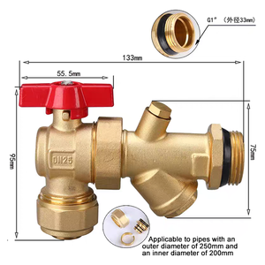 Desviador de calefacción por suelo radiante de cobre puro, diseño integrado manual e inteligente, gran caudal. - Product Image 3