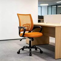 Chaise de bureau ergonomique de style contemporain avec soutien lombaire, certifiée BIFMA, dossier mi-haut en maille, chaise relevable pour projets de bureau