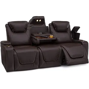 Home VIP Cinema Cinema Theating divano reclinabile in salotto mobili in vera pelle di mucca di colore nero