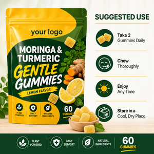 Gummies ODM Bien-être Quotidien Énergie Naturelle Mélange Botanique Végétal Saveur Citron Feuille de Moringa Racine de Curcuma - Product Image 5