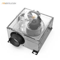 Ventilateur de plafond ultra-faible bruit 150m ³/h avec contrôle à 3 vitesses pour salle de bain toilettes espaces utilitaires écoles hôpitaux
