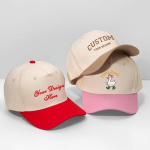 Gorra de Béisbol de Algodón de 5 Paneles con Logotipo Bordado Personalizado, Diseño Popular Nuevo y en Oferta, Transpirable, Color Beige y Verde, con Letras en Dos Tonos - Product Image 5