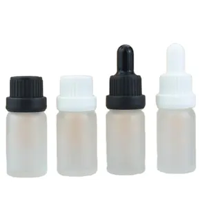 Empty Sample Vial 15ml Frost Amber Blue Green Clear Glass Essential Oil Bottle with Orifice Reducer and Tamper-Evident Cap