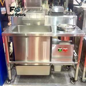 Machine à paner automatique en acier inoxydable 304 pour poulet, station de panage électrique avec réservoir d'eau pour poulet frit - Product Image 3