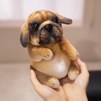 Peluche réaliste de chien bouledogue assis, jouet en peluche personnalisé, poupée en peluche super douce 31-50cm CE EN71 OEM