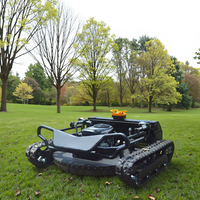 Grande puissance moteur diesel petit robot coupe-herbe largeur de coupe 80cm 100cm 120cm télécommande tondeuse à gazon sur chenilles tondeuse à fléaux