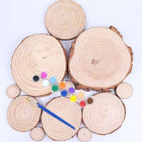 Tranches de bois de pin écologiques, disques en bois DIY, pièces de bois à anneaux de croissance, sous-verres pour tasses à thé, ornements muraux, Noël
