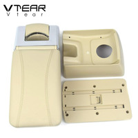 Vtear pour Suzuki Ertiga – Boîte d'accoudoir en cuir PU ABS, console centrale, porte-gobelet, organisateur de rangement, accessoires et pièces intérieures de voiture
