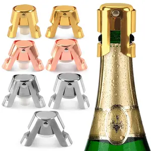 Kunden spezifische Amazons Top-Seller Edelstahl Weins topper Metall Weins topper Silber Gold Schwarz Champagner Stopper