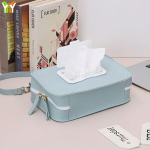 <b>Baby</b> <b>Wipe</b> Holder for Fresh <b>Wipes</b> PU Leather with PVC <b>Baby</b> <b>Wipes</b> Case <b>Baby</b> Wet Tissue Box <b>Dispenser</b> - Product Image 4