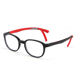 <span class=keywords><strong>Lunettes</strong></span> durables pour bébé avec filtre à <span class=keywords><strong>lumière</strong></span> <span class=keywords><strong>bleue</strong></span> pour oreille de prescription, plaquette de nez en silicone antidérapante TR90, petite monture ovale pour enfants - Product Image 2