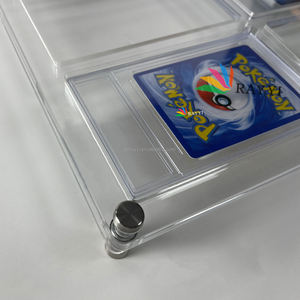 RAY YI Boîte de rangement transparente personnalisée avec protection UV, <span class=keywords><strong>pokemon</strong></span>, carte graduée Psaed 10, vitrine murale avec couvercle en acrylique - Product Image 3